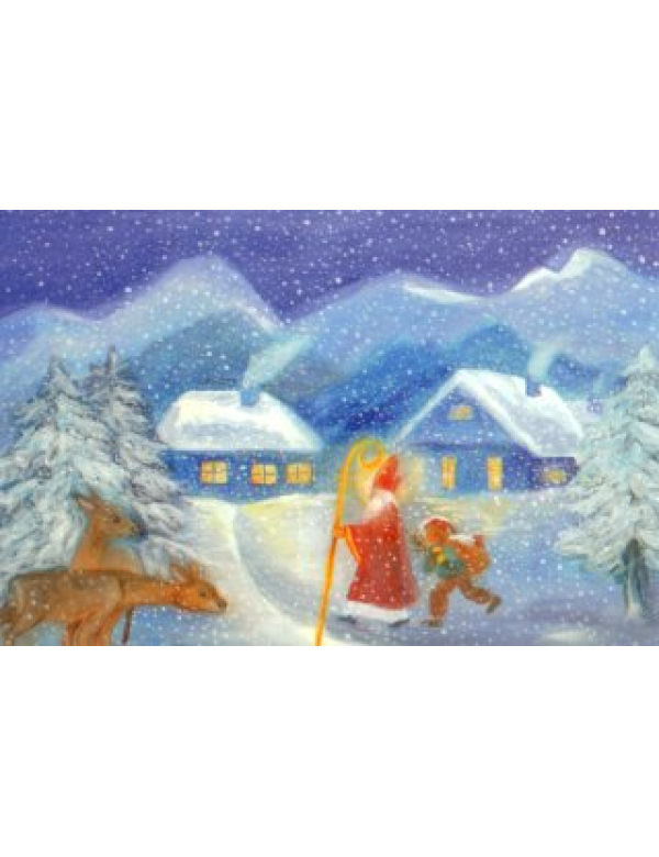Kaart Sinterklaas in de sneeuw